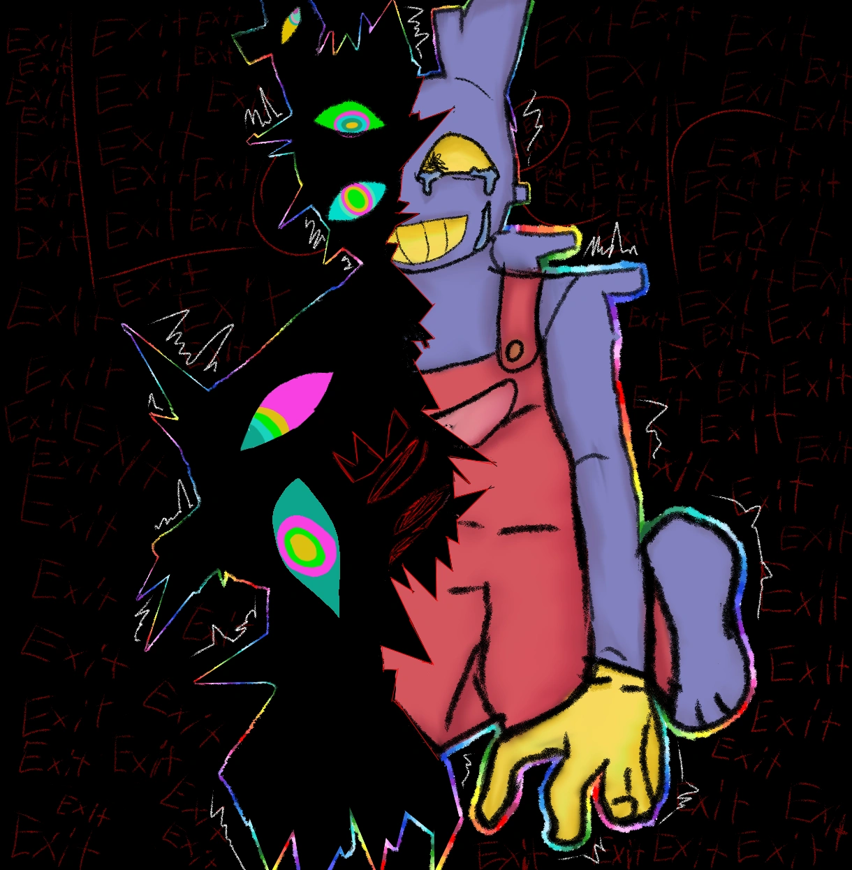 Abstract Jax Rabbit Jax from The Amazing Digital Circus Abstracting fanart - Unvale