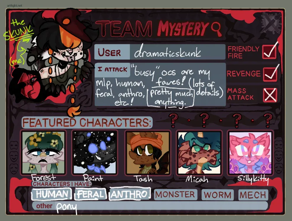 🖌 stynk's artfight 2026 ! 🖌 primary image